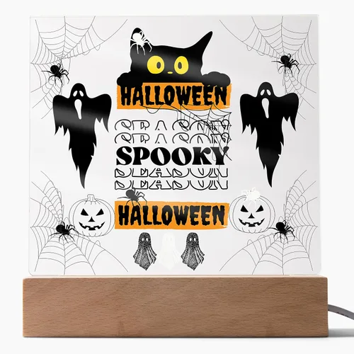 Vista 11 de Lámpara de Halloween espeluznante con decoración de luz nocturna con temática de araña y esqueleto, escena de castillo fantasma para una experiencia