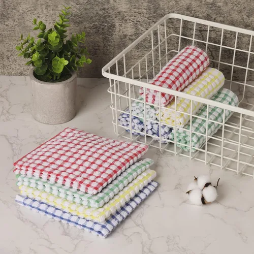 Vista 6 de Paños de cocina 12 piezas, trapos absorbentes de algodón a granel, paños de limpieza perfectos para uso doméstico y comercial