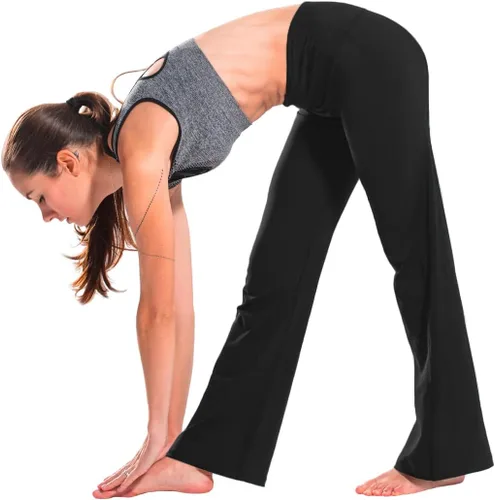 Vista 52 de Safort Pantalones de yoga con entrepierna de 28" 30" 32" 34"más amplios en la parte inferior para botas altas, 4 bolsillos, UPF50+
