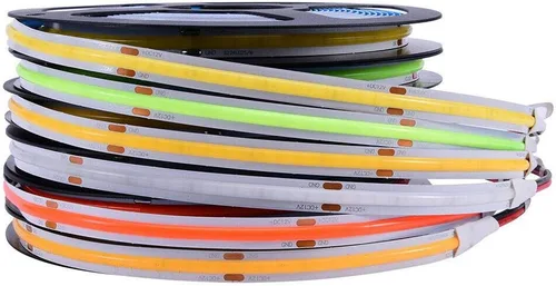 Vista 4 de 384Led/m 16.4ft COB Flexible LED Tira de Luz DC12V/24V Cinta Bendable (12V, Rojo)