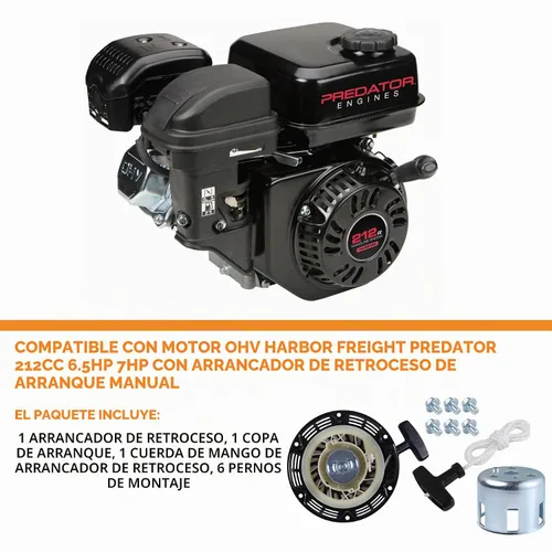 Vista 4 de Stylemafia Cubierta de arranque y retroceso para Harbor Freight-Predator Rato 212cc 6.5HP 7HP OHV Engine Go Kart Pit Bike Generator Cortacésped