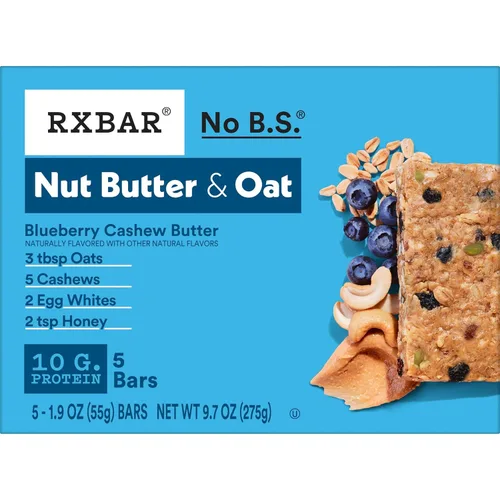 Vista 7 de RXBAR Barras de mantequilla de nuez y avena con proteína, snacks de proteína, mantequilla de arándano y anacardo (6 cajas, 30 barras)