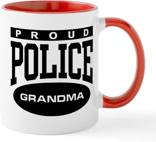 Vista 15 de CafePress Taza de café de cerámica de 11 oz (11.0 fl oz) de Police Mom