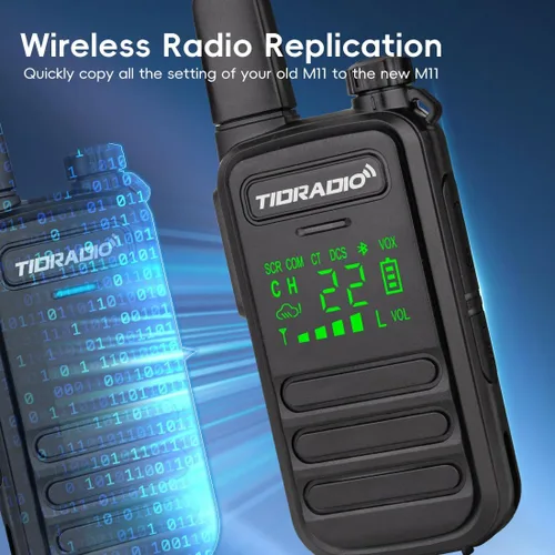 Vista 6 de TIDRADIO TD-M11 Walkie Talkies impermeable IP67, programación Bluetooth de aplicación/web, radios bidireccionales FRS de largo alcance, copia freq