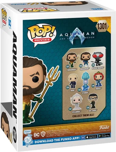 Vista 3 de Funko Pop! Movies: Aquaman and The Lost Kingdom - Aquaman - Figura de vinilo coleccionable - Idea de regalo - Producto oficial - para niños