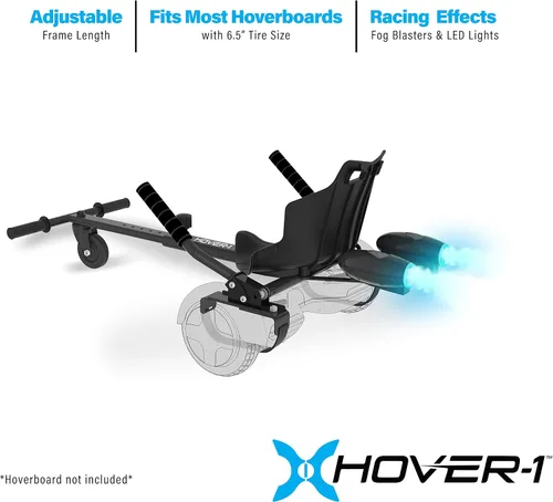 Vista 2 de Hover-1 Falcon-1 Accesorio para buggy Luces LED Turbo, compatible con todos los hoverboards de 6.5 y 8 pulgadas, control de rueda trasera operado