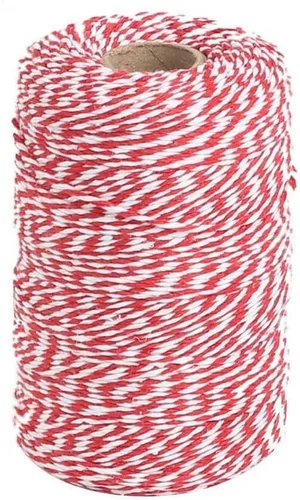 Vista 10 de Cuerda de cuerda negra, cordel de panaderos de algodón de 656 pies, cordón de algodón para manualidades, cordel de regalo, cuerda navideña, cuerda