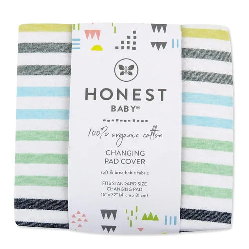 Vista 23 de HonestBaby Funda para cambiador de algodón orgánico, Puntos y Guiones, Talla única