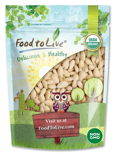 Vista 8 de Food to Live Almendras enteras blanqueadas orgánicas, 1.5 libras, sin OMG, crudas, sin pasteurizar, sin sal, keto, paleo, kosher, a granel, alto