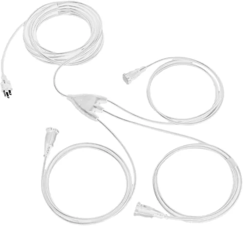 Vista 7 de Divisor de cable de extensión de 1 a 3 - multicarga - 16/3 SJTW salida exterior y cable divisor de enchufe.