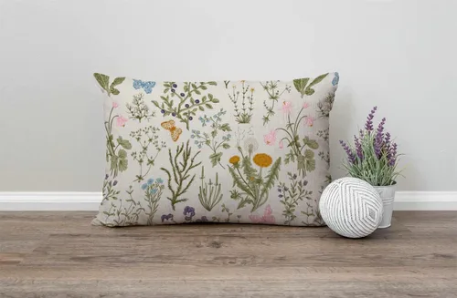Vista 41 de Fundas de almohada de 12 x 20 pulgadas, decoración rústica de granja, sé feliz, fundas de almohada de algodón y lino, citas inspiracionales con Jcp20