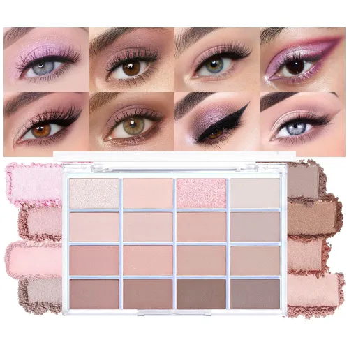 Vista 33 de CAKAILA Paleta de sombra de ojos mate de 10 colores, color gris y gris topo, paleta de sombra de ojos neutra, paleta de maquillaje de larga