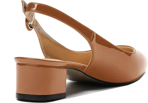 Vista 5 de WAYDERNS Zapatos de tacón bajo grueso con puntera puntiaguda para mujer, 1.5 pulgadas