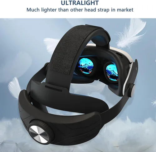 Vista 2 de Comfort Head Strap for Oculus Quest 3, MTomatoVR Lightweight Replacement Strap VR Accessaries, Reduce Face Pressure Comfortable Convenient Flip