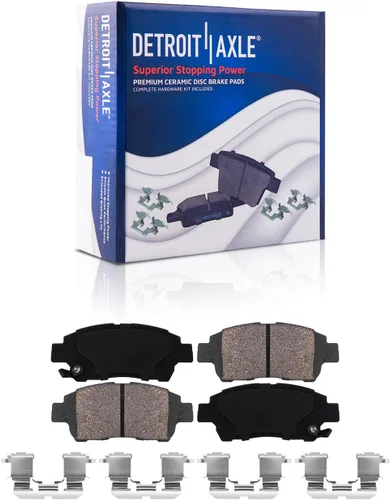 Vista 60 de Detroit Axle - Pastillas de freno traseras para Toyota Prius 2012-2015 Prius Plug-In 2017-2018 Corolla iM 2016 Sion iM 2011-2017 Lexus CT200h