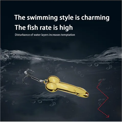 Vista 5 de 4Pcs Funny Fishing Lures, Top Water Bass Fishing Lure, Bass Fishing Gear Spinner Baits Freshwater Saltwater Fish Equipment Fish Hook Gift for