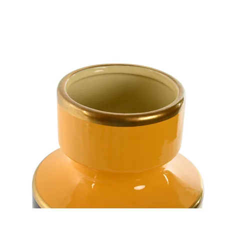 Vista 3 de Jarrón Home ESPRIT Amarillo Negro Dorado Porcelana 14 x 14 x 24,5 cm
