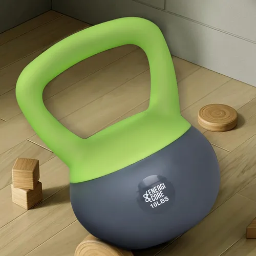 Vista 6 de ENERGI CORE Pesa rusa - Peso relleno de arena para entrenamientos de gimnasio en casa y entrenamiento de fuerza, campana de ejercicio portátil