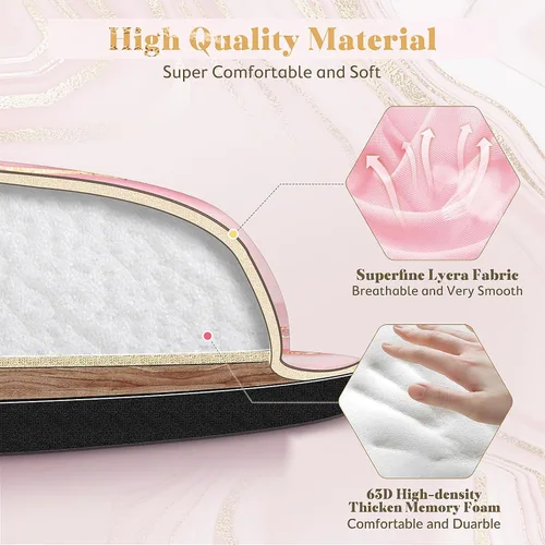 Vista 3 de Gimars Juego Mejorado Ampliado de Almohadilla de Apoyo para Muñeca de Teclado de Espuma Viscoelástica de Gel, Diseño Ergonómico Cómodo
