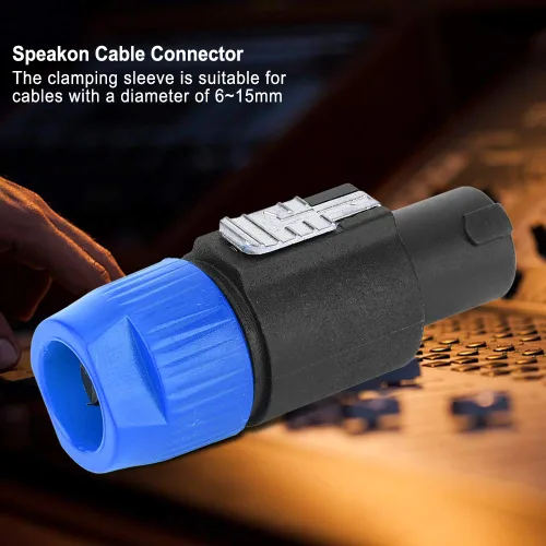 Vista 2 de Fydun 10PCS C NL4FC Conector de altavoz de audio, enchufe de 4 pines, azul