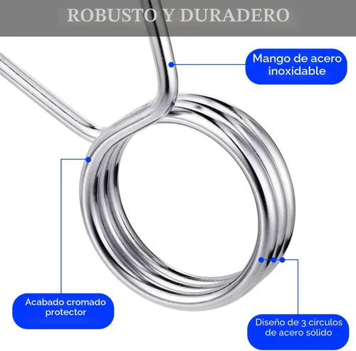 Vista 3 de Sumind 4 collares de resorte para mancuernas de 2 pulgadas, abrazaderas de barra, clips para levantamiento de pesas, ejercicio, suministros