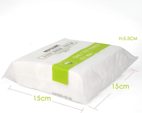Vista 3 de 1000 almohadillas finas de algodón facial de maquillaje, almohadillas de algodón cuadradas para desmaquillar, removedor de maquillaje, esmalte