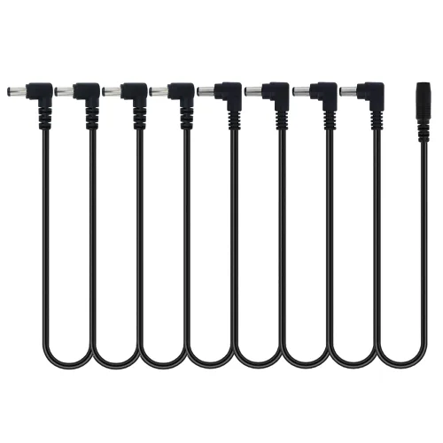 Vista 12 de Cable de alimentación de cadena margarita de 3 maneras DC para adaptador de fuente de alimentación de pedal de guitarra