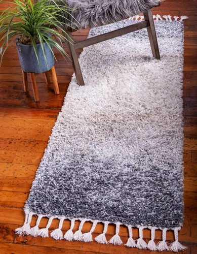 Vista 11 de Unique Loom Hygge Shag Collection - Alfombra rectangular de 2 pies 2 pulgadas x 3 pies 1 pulgada, color blanco y negro