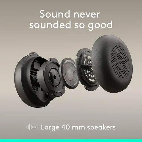 Vista 4 de Logitech Zone Wired 2 Auriculares con cancelación de ruido con híbrido Negro