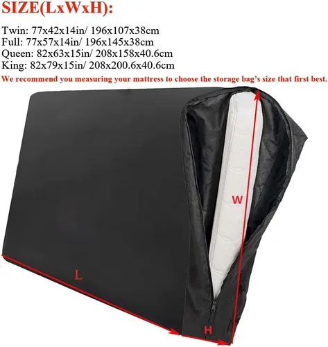 Vista 3 de Funda para bolsa de colchón para mudanza y almacenamiento, reutilizable, resistente, impermeable, para colchón de cama, bolsas de almacenamiento