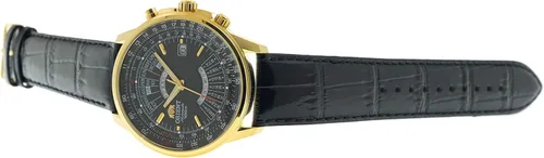 Vista 3 de Orient Sports Reloj dorado con calendario multiaño automático con esfera negra EU07009B