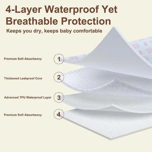 Vista 2 de Baberos impermeables Benoxine para bebés, niños y niñas, baberos tipo bandana suaves y absorbentes para recién nacidos de 0 a 12 meses