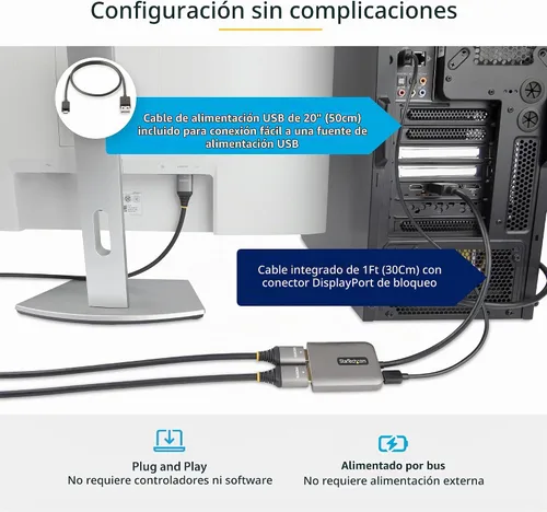 Vista 6 de StarTech DP a Dual HDMI MST HUB – Dual HDMI 4K 60Hz – Adaptador