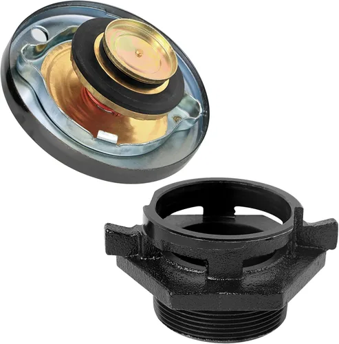 Vista 3 de Tapa de combustible con ventilación para tanque de transferencia, con cuello roscado de 2 pulgadas, Tapa de tanque de combustible diésel