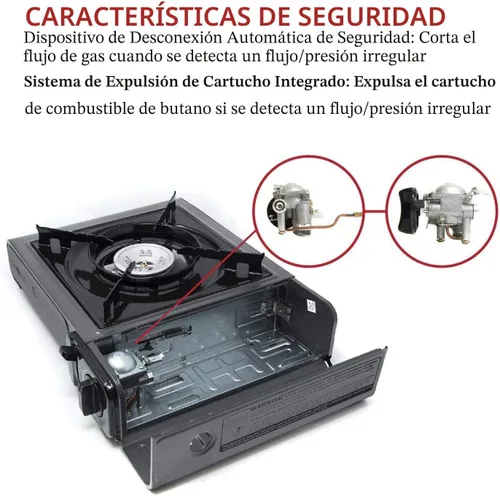 Vista 5 de Estufa portátil de butano Gas One con estuche: encendido automático, control preciso del calor - para acampar, tailgating y cocinar al aire libre