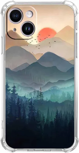 Vista 7 de Funda de collage estético para iPhone 15, patrón de citas positivas, bonita funda de TPU suave compatible con iPhone 15