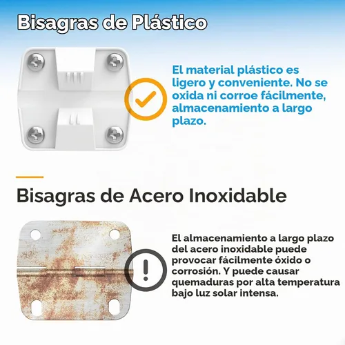 Vista 3 de Juego de bisagras y tornillos de plástico de repuesto para enfriadores Coleman