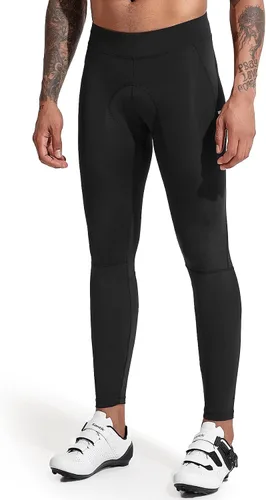 Vista 3 de Santic Men's Bike Pants Long 4D Padded Cycling Tights Cold Weather Fleece MTB Leggings Outdoor Riding Bicycle Pants