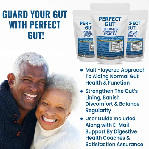 Vista 6 de Perfect Gut: Polvo de inulina FOS para la salud intestinal. Inulina prebiótica. Fibra de agave prebiótica única 95% FOS