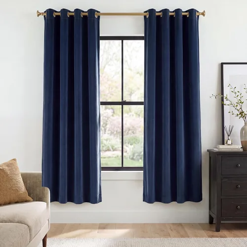 Vista 51 de StangH Cortinas de terciopelo gris de 84 pulgadas para oscurecer la habitación, con aislamiento térmico, cortinas gruesas y pesadas para sala