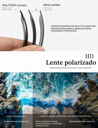 Vista 4 de KALIYADI Gafas de sol polarizadas para hombres y mujeres, marco semi sin montura, para conducir con bloqueo UV A01-(1 Pack) Tortuga Mate G15
