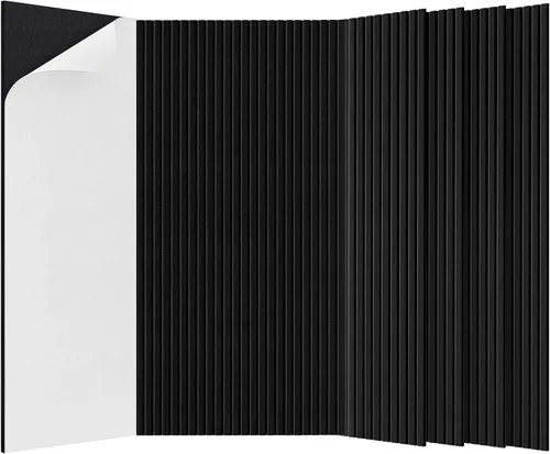 Vista 16 de Paquete de 5 paneles acústicos, paneles acústicos de pared de 47.2 x 23.6 x 0.4 pulgadas, grandes paneles insonorizados, paneles autoadhesivos a