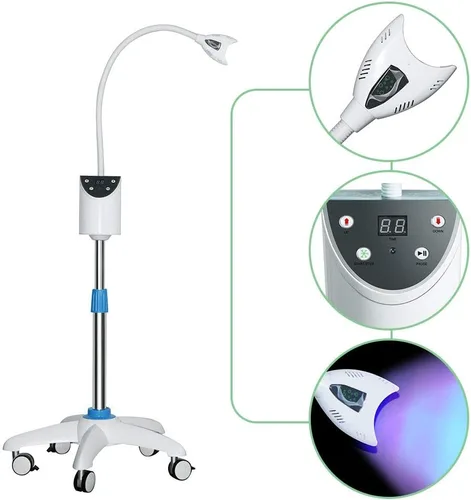 Vista 2 de Fencia Luz de blanqueamiento dental móvil, máquina aceleradora de blanqueamiento en frío LED, máquina de lámpara de blanqueamiento dental de cuidado