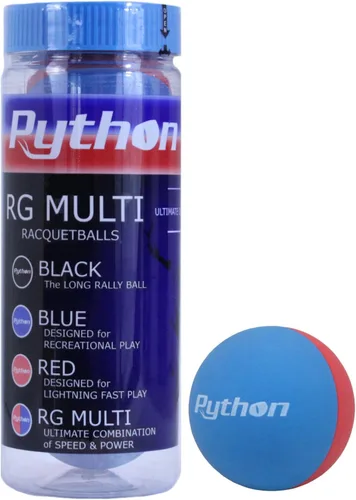 Vista 6 de Python 3 Ball Can RG - Bolas de raqueta multicolor (respaldadas por la leyenda de racquetball Ruben González!)