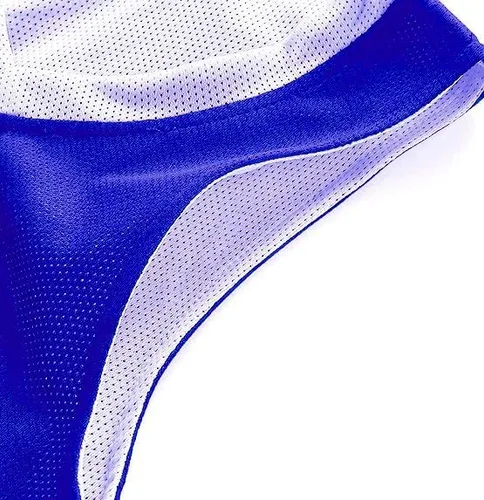 Vista 5 de LTHYTY Camisetas de baloncesto deportivas en blanco de malla reversible para rendimiento atlético, uniformes de equipo S-3XL