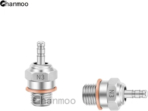 Vista 6 de 2 piezas 70117H Hot Glow Plugs No.3 N3 N4#3 #4 Spark Nitro Engine Parts Reemplazan OS para Traxxas Losi HPI Redcat HSP Himoto RC Car Truck Buggy (N3)
