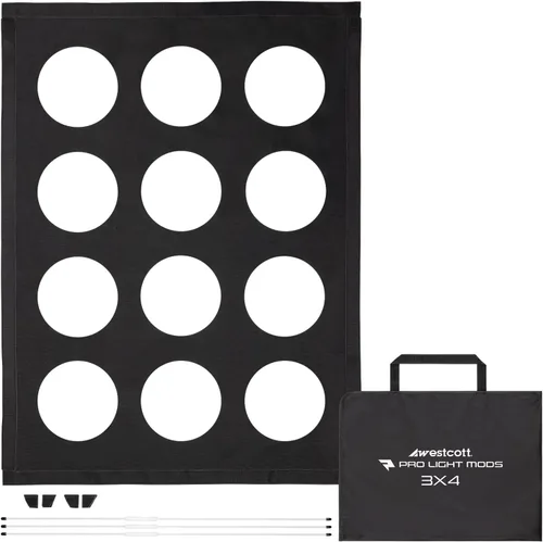 Vista 6 de Westcott Pro Light Mods - Accesorio rápido de softbox simulando luces de estadio, accesorio de iluminación de escenario, iluminación de moda