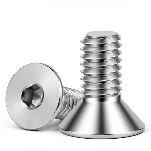 Vista 8 de Tornillos avellanados de cabeza plana de 1/4-20 x 1, acero inoxidable 18-8 (304), totalmente roscado, acabado negro, llave hexagonal incluida, 50