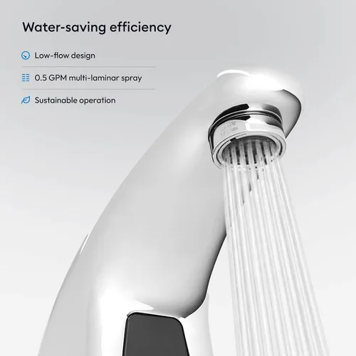 Vista 6 de Sloan Optima EBF-615 - Grifo sin contacto activado por sensor, grado comercial con accesorios de conexión rápida, funciona con batería de 0.5 GPM