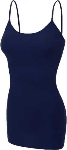 Vista 64 de Emmalise Camisola larga casual básica para mujer, con tirantes ajustables, top en capas